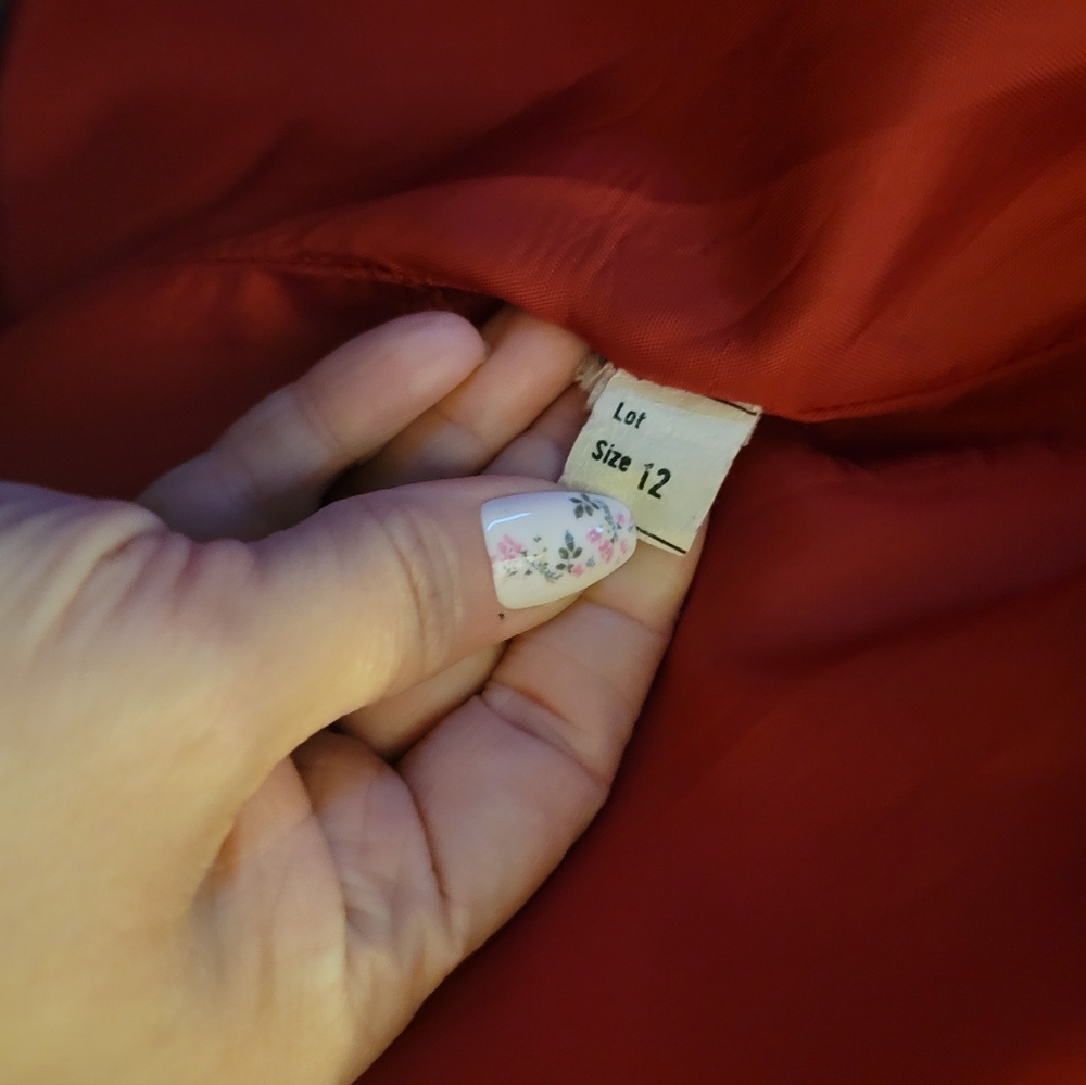 Vintage Woman's Red Wool Peacoat - Picture 4 of 9